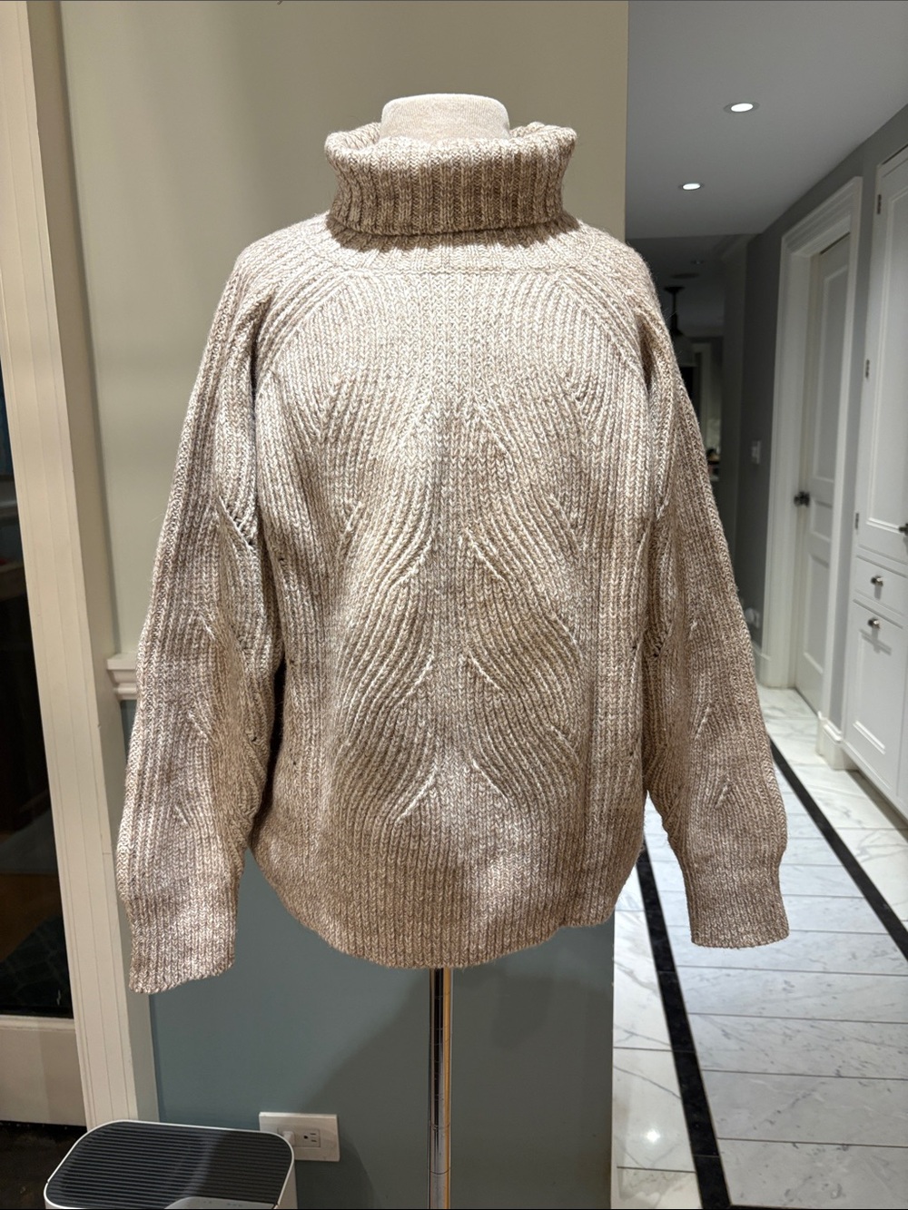 Soeur Wool Turtleneck Sweater in Brown Size 36